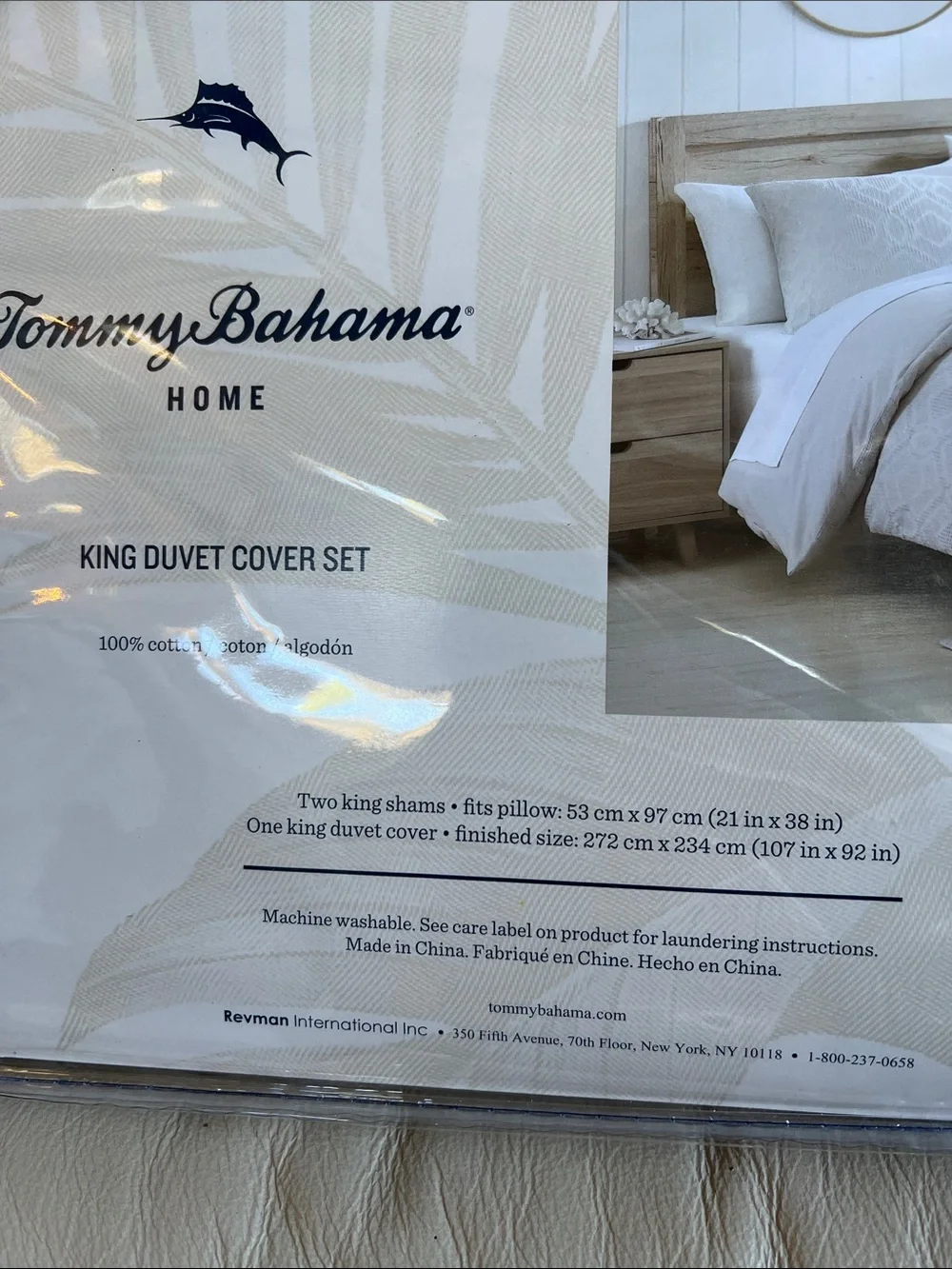 Tommy Bahama Waffle-Textured King Duvet - Light Gray